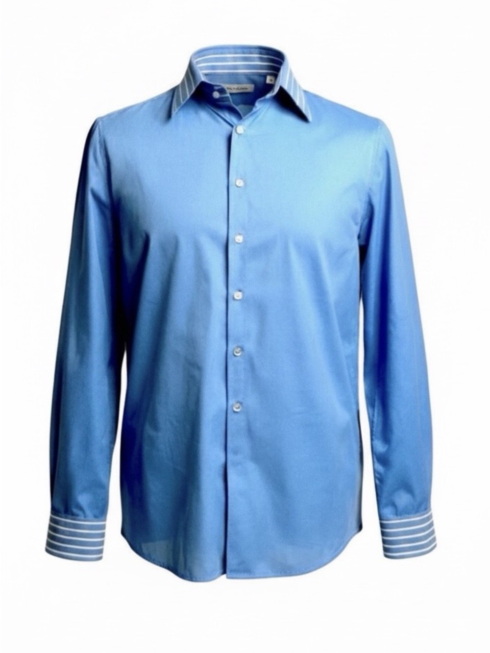 ETRO 43 Men’s Tailored Button-Down Shirt | Blue | Italian Luxury | Large
